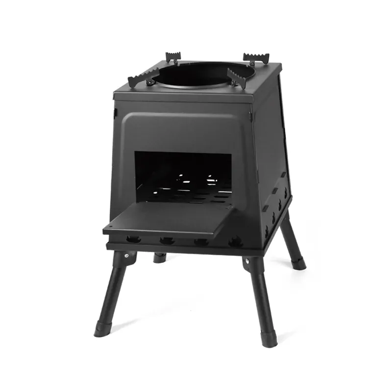 Integrated windproof black large-sized tower stove