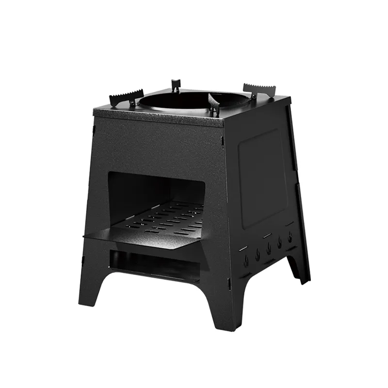 Large detachable black tower stove